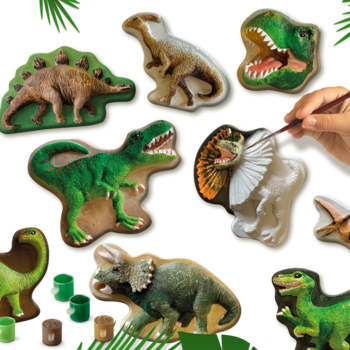 SES Ģipša liešanas komplekts Dinozauri (01403S)