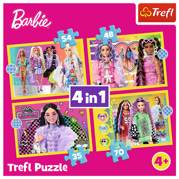 TREFL BARBIE Комплект пазлов 4в1 (34626T)