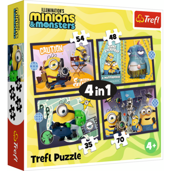 TREFL MINIONS Комплект пазлов 4в1 Миньоны (34698T)
