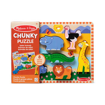 MELISSA & DOUG Safari puzle ar lieliem gabaliem (6073071)