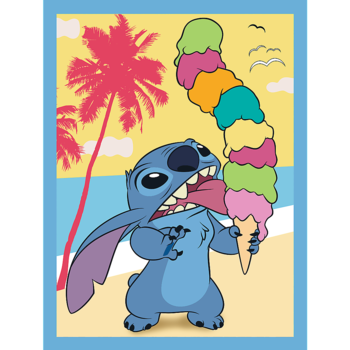TREFL DISNEY STITCH Комплект пазлов 30 шт. + 48 шт. + 24 мемо (93585T)