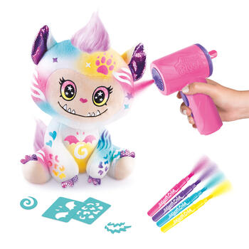 AIRBRUSH PLUSH Plīša rotaļlieta ar aerogrāfu Cutie Monster, 25 cm (AIR078)