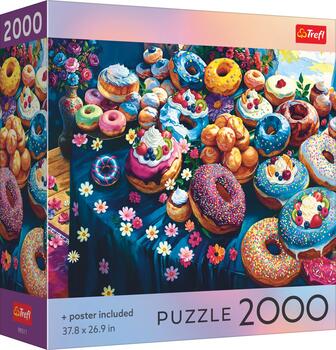 TREFL Пазл с постером Разноцветные пончики, 2000 шт. (99311T)