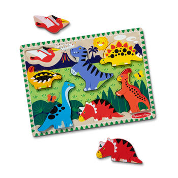MELISSA & DOUG Dinozauru puzle ar lieliem gabaliem (6073166)