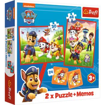 TREFL PAW PATROL Комплект пазлов 30 шт. + 48 шт. + 24 мемо (93337T)