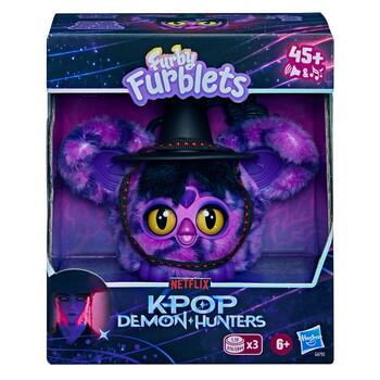 FURBY KPOP DEMON HUNTERS Интерактивная плюшевая игрушка Фёрблетс демон Саджа Бой (G4792)