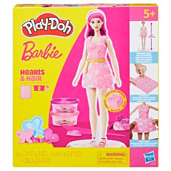 PLAY-DOH BARBIE игровой набор Барби Сердечки и причёски (G1357)