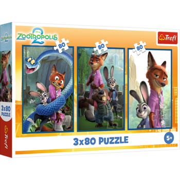 TREFL DISNEY Комплект пазлов Зверополис, 3x80 шт. (34897T)