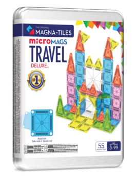 MAGNA-TILES magnētiskais konstruktoru komplekts Travel Deluxe, 55 gab. (254055MT)