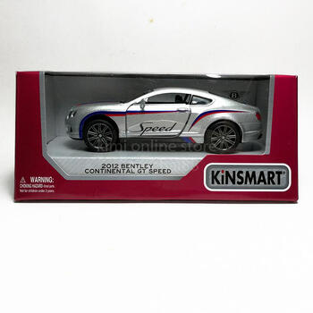 KINSMART Металлическая моделька Bentley Continental GT Speed 2012, маштаб 1:38 (KT5369F)