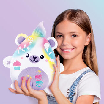 AIRBRUSH PLUSH Plīša DIY komplekts Kawaii Bear ar aerogrāfu, 25 cm (AIR067)