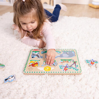 MELISSA & DOUG Puzle ar skaņu Zooloģiskā dārza dzīvnieki (6074882)