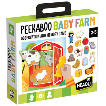 HEADU Atmiņas spēle Peekaboo Baby Farm (MU63064)
