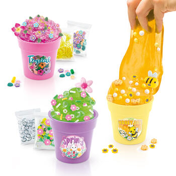 SO SLIME Slime gatavošanas komplekts Puķu pods, 3 gab. (SSC418)