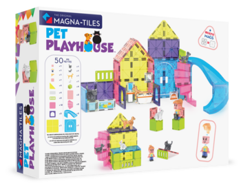 MAGNA-TILES Magnētiskais konstruktors Mājdzīvnieku rotaļu māja, 50 gab. (252050PPMT)