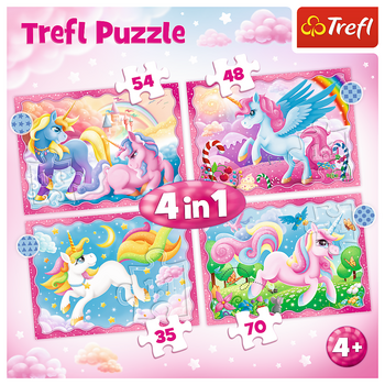 TREFL Пазл Единороги 35+45+54+70 шт. (34389T)