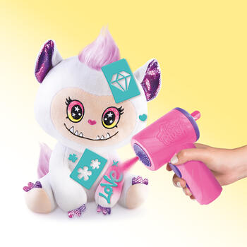 AIRBRUSH PLUSH Plīša rotaļlieta ar aerogrāfu Cutie Monster, 25 cm (AIR078)