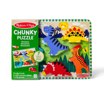 MELISSA & DOUG Dinozauru puzle ar lieliem gabaliem (6073166)
