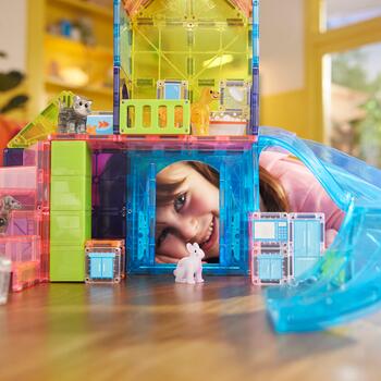 MAGNA-TILES Magnētiskais konstruktors Mājdzīvnieku rotaļu māja, 50 gab. (252050PPMT)