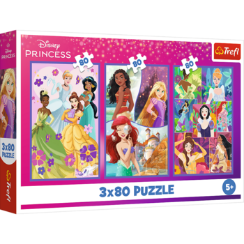 TREFL DISNEY PRINCESS Комплект пазлов Друзья, 3x80 шт. (34884T)