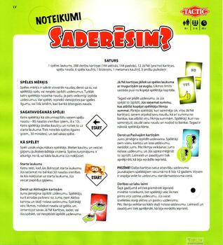 TACTIC Galda spēle Nr.1 Saderēsim, ceļojumu (Latviešu val.) (53489)