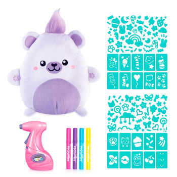 AIRBRUSH PLUSH Plīša DIY komplekts Kawaii Bear ar aerogrāfu, 25 cm (AIR067)