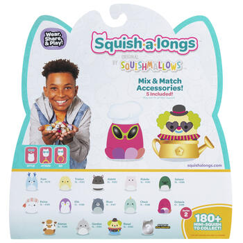 SQUISHMALLOWS SQUISH-A-LONGS Комплект фигурок, 14 шт, 2,5 см (SQAL0028)