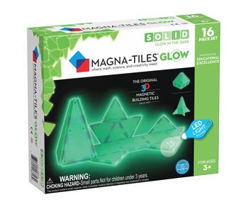 MAGNA-TILES Магнитный конструктор Magna Qubix светящийся в темноте, 16 деталей (18816)