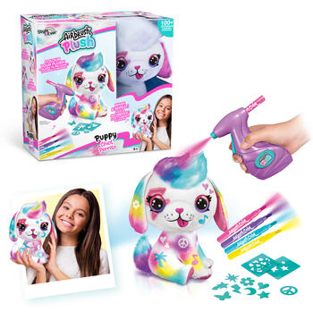 AIRBRUSH PLUSH игровой набор мягкая игрушка с аэрографом Щенок, 26 см (249CL)