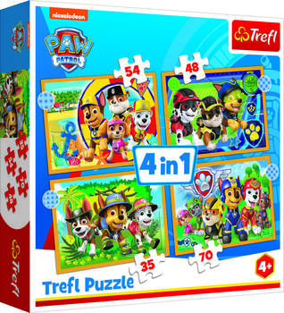 TREFL PAW PATROL Комплект пазлов Щенячий патруль 4в1 (34395T)
