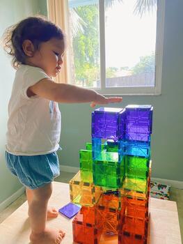 MAGNA-TILES Магнитный конструктор Magna Qubix Цвета, 32 детали (2132MT)