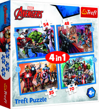 TREFL AVENGERS Комплект пазлов 4в1 Мстители (34386T)