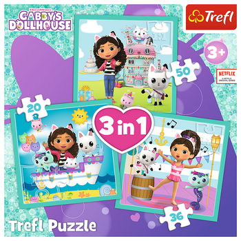 TREFL GABBY´S DOLLHOUSE Комплект пазлов 3в1 (34871T)
