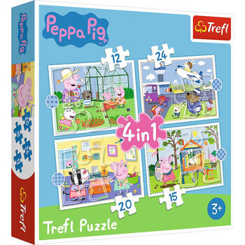 TREFL PEPPA PIG Комплект пазлов 4в1 Свинка Пеппа (34359T)