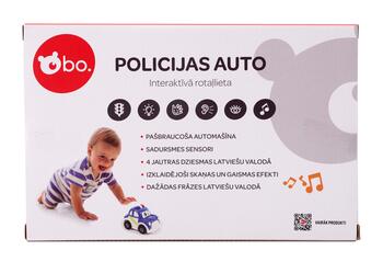 bo. Interaktīvā rotaļlieta Policijas Auto (Latviešu val.) (8018LV)
