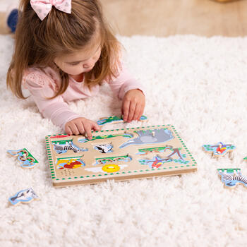 MELISSA & DOUG Puzle ar skaņu Zooloģiskā dārza dzīvnieki (6074882)