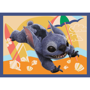 TREFL DISNEY STITCH Комплект пазлов 4в1 Отпуск на Гавайях (34666T)