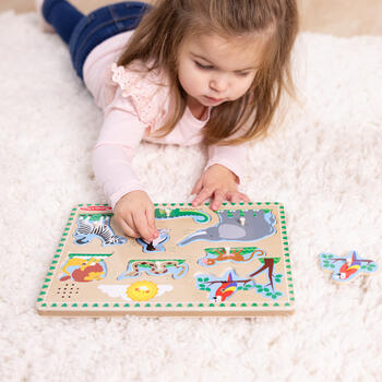 MELISSA & DOUG Puzle ar skaņu Zooloģiskā dārza dzīvnieki (6074882)
