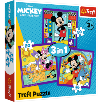 TREFL DISNEY Комплект пазлов 3в1 Микки-Маус (34894T)