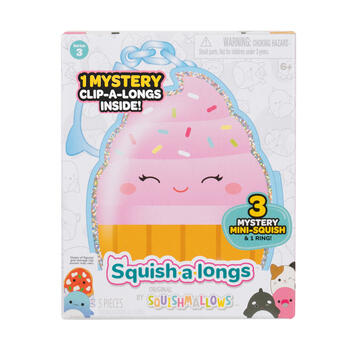 SQUISHMALLOWS CLIP-A-LONGS брелок-сюрприз с фигурками, 2,5 cm (SQAL0081)