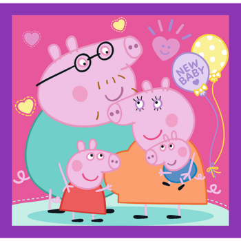 TREFL PEPPA PIG Комплект пазлов 3в1 Свинка Пеппа (34893T)