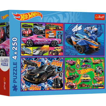 TREFL HOT WHEELS Комплект пазлов, 4x250 шт. (13312T)