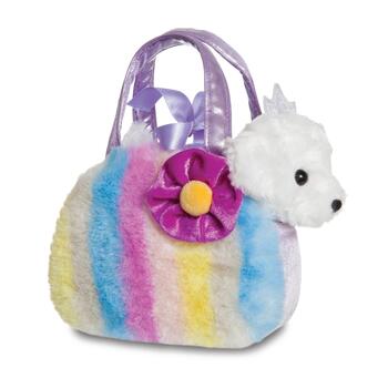 AURORA Fancy Pals Plīša kucēns violetā somā, 20 cm (210552B)