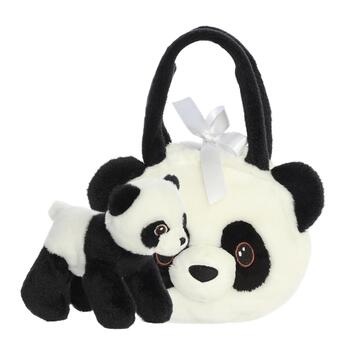AURORA Fancy Pals plīša rotaļlieta Panda somiņā, 20 cm (220897C)