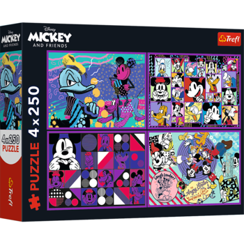 TREFL DISNEY MICKEY MOUSE Комплект пазлов, 4x250 шт. (13308T)