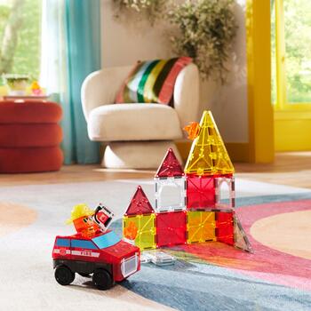 MAGNA-TILES Magnētiskais konstruktors Ugunsdzēsēju glābšana, 27 gab. (252027FRMT)
