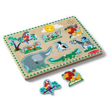 MELISSA & DOUG Puzle ar skaņu Zooloģiskā dārza dzīvnieki (6074882)