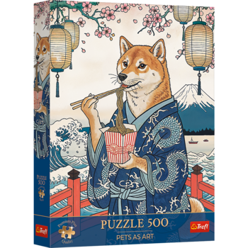 TREFL Premium Plus Пазл Медитация Шибы с лапшой, 500 шт. (37628T)