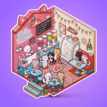 STICKER THERAPY Kawaii Kitties uzlīmju komplekts, 80 gab. (18001Z)