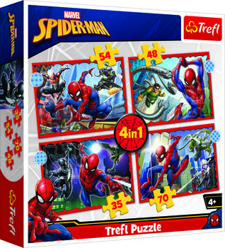 TREFL SPIDER-MAN Комплект пазлов Человек-паук (4 in 1) (34384T)